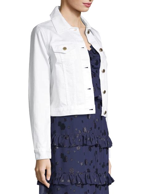 michael kors white review|Michael Kors white denim jacket.